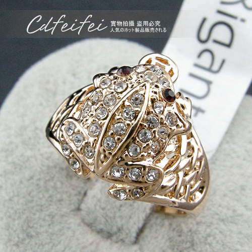ο м   Ű β   ũŻ    3  93,040 rigant/New Fashion Jewelry Gold Lucky Toad Red Eye Crystals Rings For men And Women Three C
